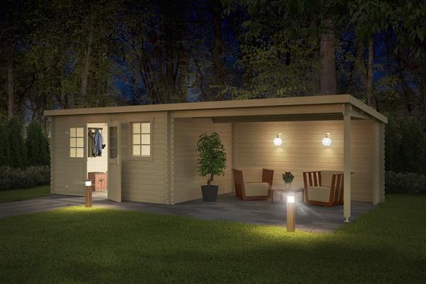 Grote foto blokhut met overkapping aida 760x275 vuren tuin en terras tuinhuisjes en blokhutten