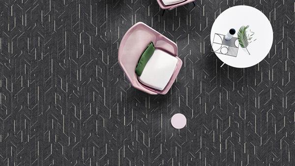 Grote foto design tapijttegels dressed lines van interface huis en inrichting vloerbedekking en kleden