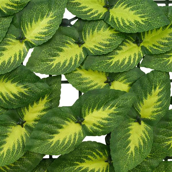 Grote foto vidaxl balkonscherm met bladeren groen en geel 400 x 150 cm tuin en terras overige tuin en terras