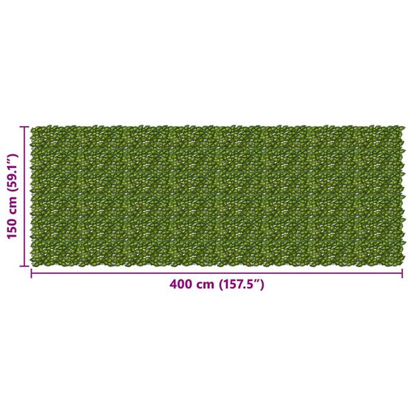 Grote foto vidaxl balkonscherm met bladeren groen en geel 400 x 150 cm tuin en terras overige tuin en terras