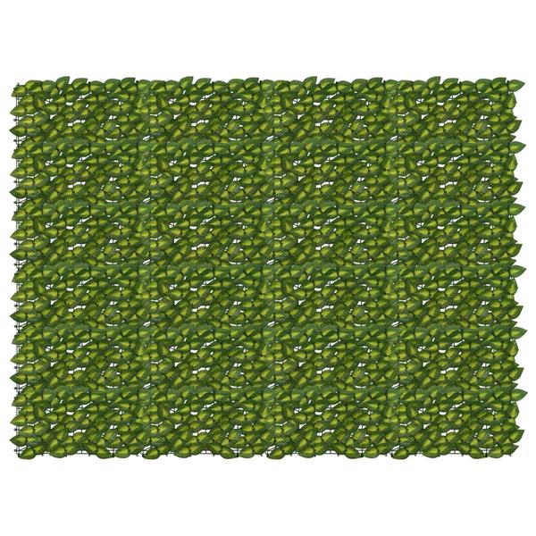 Grote foto vidaxl balkonscherm met bladeren groen en geel 200 x 150 cm tuin en terras overige tuin en terras