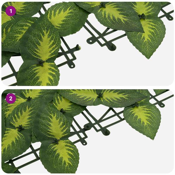 Grote foto vidaxl balkonscherm met bladeren groen en geel 400 x 150 cm tuin en terras overige tuin en terras