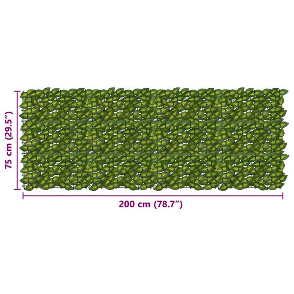Grote foto vidaxl balkonscherm met bladeren groen en geel 200 x 75 cm tuin en terras overige tuin en terras