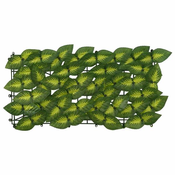 Grote foto vidaxl balkonscherm met bladeren groen en geel 300 x 75 cm tuin en terras overige tuin en terras