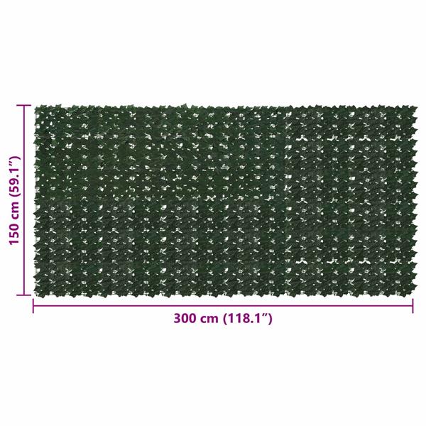 Grote foto vidaxl balkonscherm met bladeren donkergroen 300 x 150 cm tuin en terras overige tuin en terras