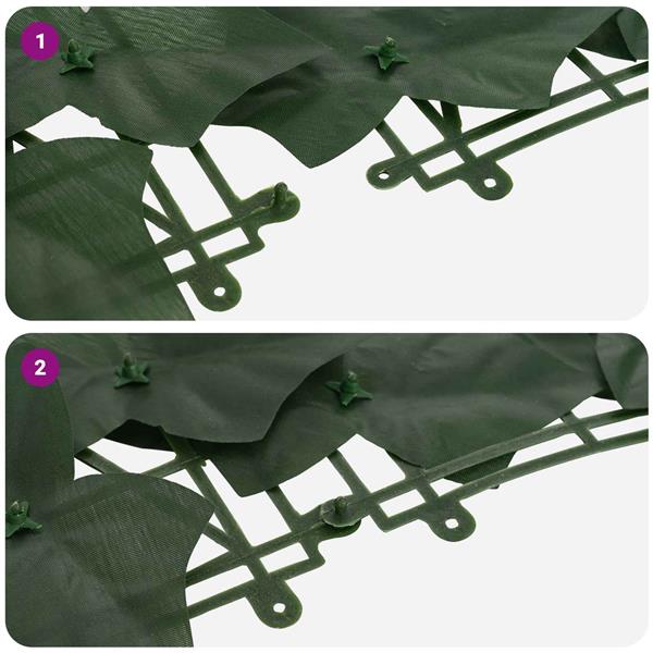 Grote foto vidaxl balkonscherm met bladeren donkergroen 300 x 150 cm tuin en terras overige tuin en terras