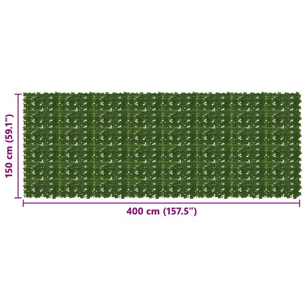 Grote foto vidaxl balkonscherm met bladeren groen 400 x 150 cm tuin en terras overige tuin en terras