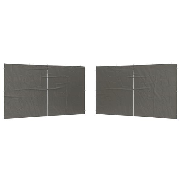 Grote foto vidaxl party tent zijwand 2 pcs antracietkleurig 400 x 195 cm tuin en terras overige tuin en terras