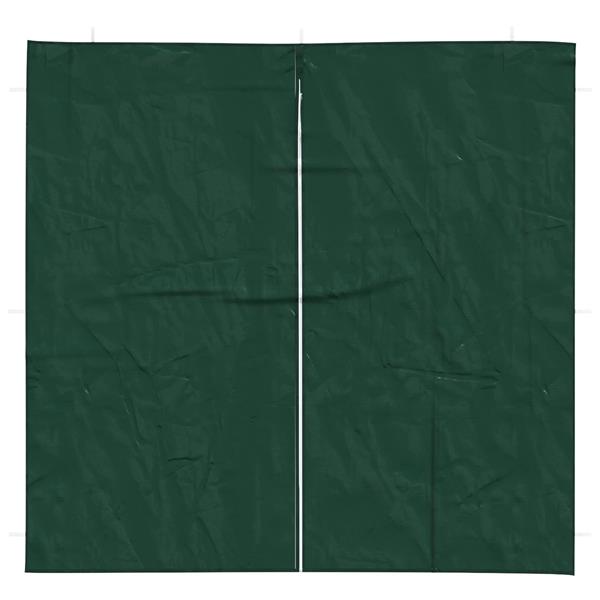 Grote foto vidaxl party tent zijwand 2 pcs groen 200 x 195 cm pe en staal tuin en terras overige tuin en terras