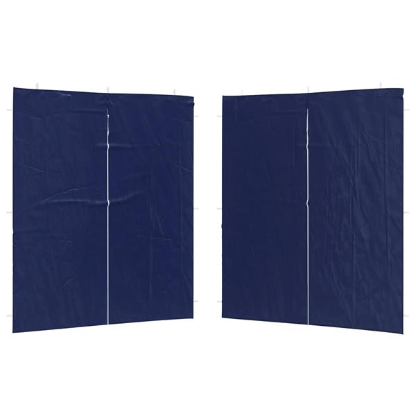 Grote foto vidaxl party tent zijwand 2 pcs blauw 200 x 195 cm pe en staal tuin en terras overige tuin en terras