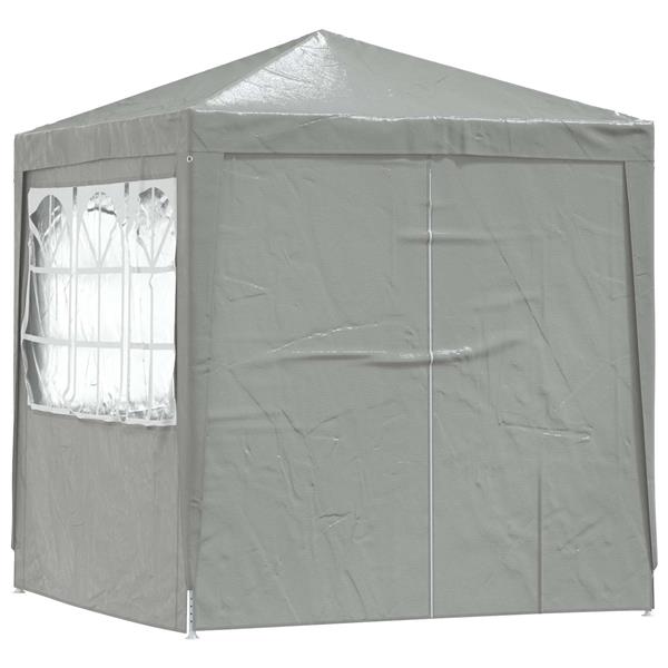 Grote foto vidaxl partytent lichtgrijs 200 x 200 x 240 cm pe en staal tuin en terras overige tuin en terras