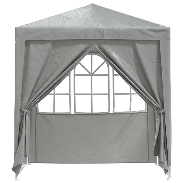 Grote foto vidaxl partytent lichtgrijs 200 x 200 x 240 cm pe en staal tuin en terras overige tuin en terras