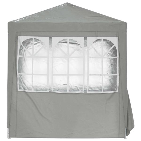 Grote foto vidaxl partytent lichtgrijs 200 x 200 x 240 cm pe en staal tuin en terras overige tuin en terras