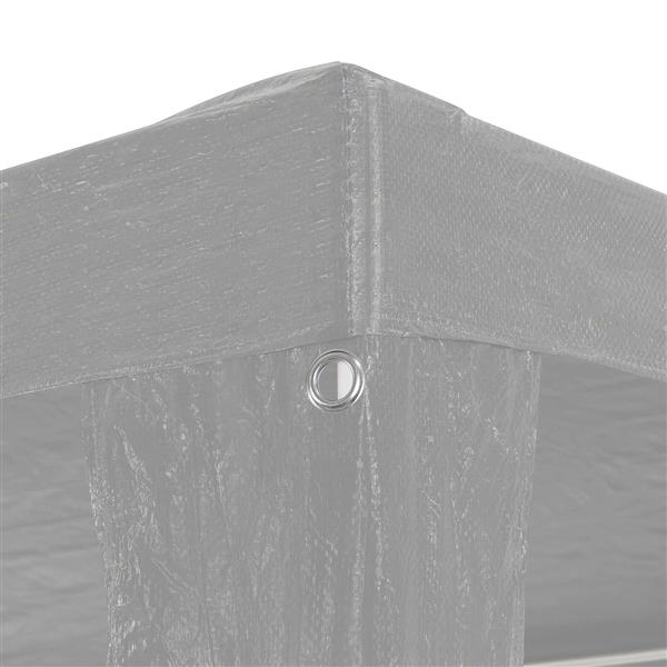 Grote foto vidaxl partytent lichtgrijs 900 x 300 x 255 cm pe en staal tuin en terras overige tuin en terras