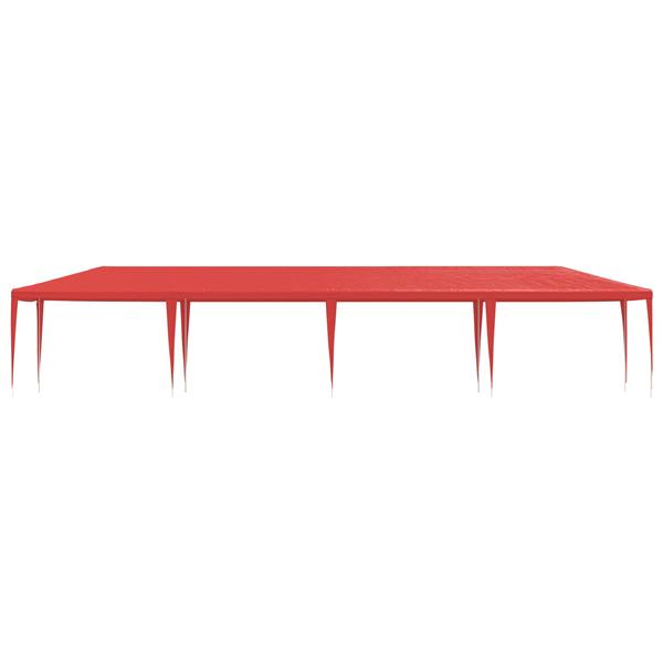 Grote foto vidaxl partytent rood 1200 x 300 x 255 cm pe en staal tuin en terras overige tuin en terras