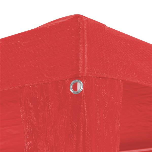 Grote foto vidaxl partytent rood 1200 x 300 x 255 cm pe en staal tuin en terras overige tuin en terras