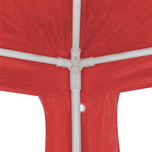 Grote foto vidaxl partytent rood 1200 x 300 x 255 cm pe en staal tuin en terras overige tuin en terras