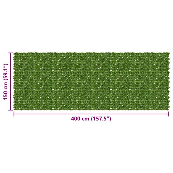 Grote foto vidaxl balkonscherm met bladeren groen en geel 400 x 150 cm tuin en terras overige tuin en terras