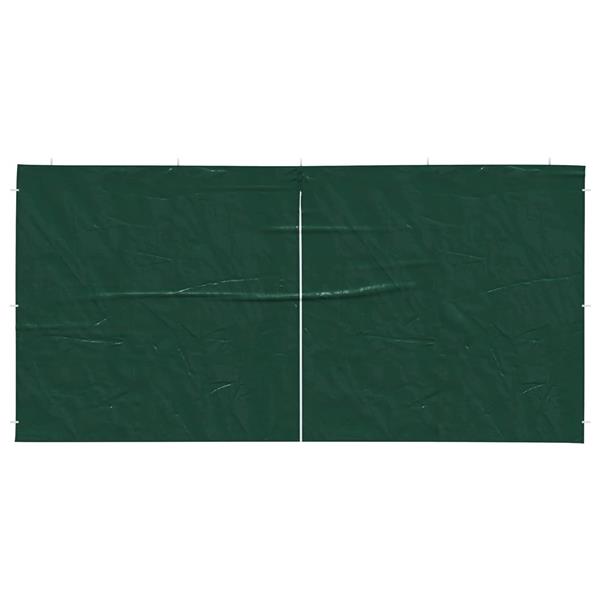 Grote foto vidaxl party tent zijwand 2 pcs groen 400 x 195 cm pe en staal tuin en terras overige tuin en terras