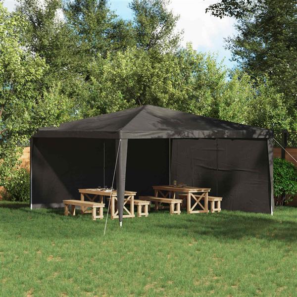 Grote foto vidaxl party tent zijwand 2 pcs antracietkleurig 400 x 195 cm tuin en terras overige tuin en terras