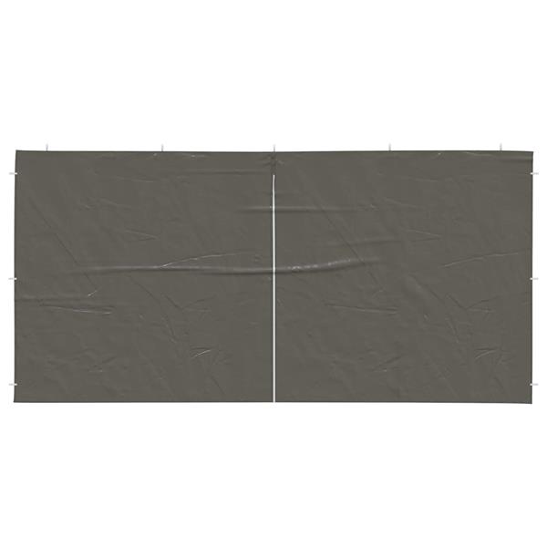 Grote foto vidaxl party tent zijwand 2 pcs antracietkleurig 400 x 195 cm tuin en terras overige tuin en terras