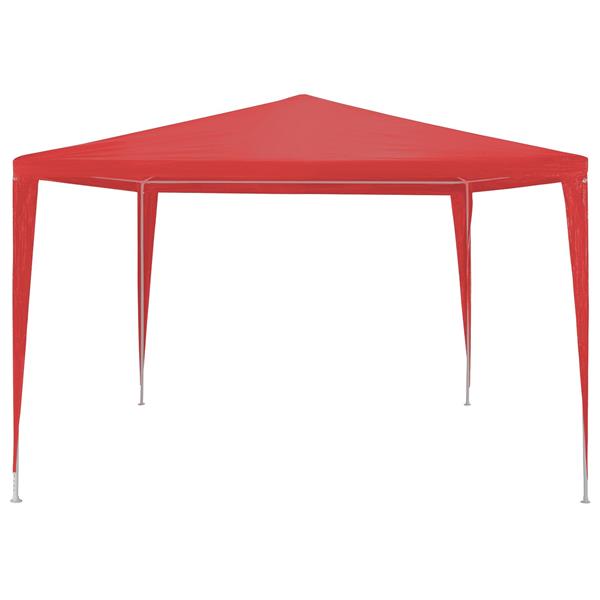 Grote foto vidaxl partytent rood 300 x 300 x 255 cm pe en staal tuin en terras overige tuin en terras