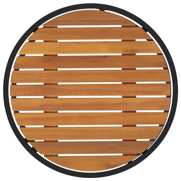 Grote foto vidaxl salontafelset 2 delig naturel en zwart massief acaciahout huis en inrichting eettafels