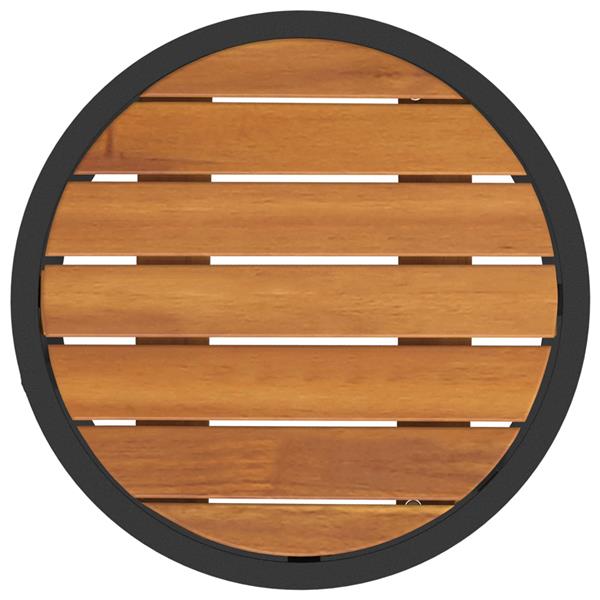 Grote foto vidaxl salontafelset 2 delig naturel en zwart massief acaciahout huis en inrichting eettafels