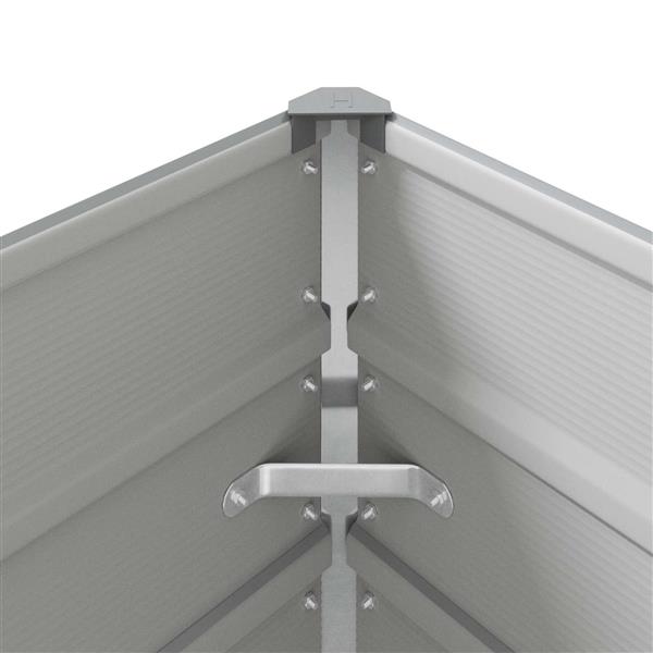 Grote foto vidaxl plantenbak lichtgrijs 195 x 100 x 75 cm gegalvaniseerd staal tuin en terras overige tuin en terras