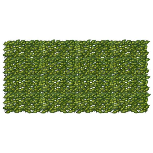 Grote foto vidaxl balkonscherm met bladeren groen en geel 200 x 100 cm tuin en terras overige tuin en terras