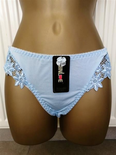 Grote foto elegante zachtblauwe bh met slip voor d cups kleding dames ondergoed en lingerie