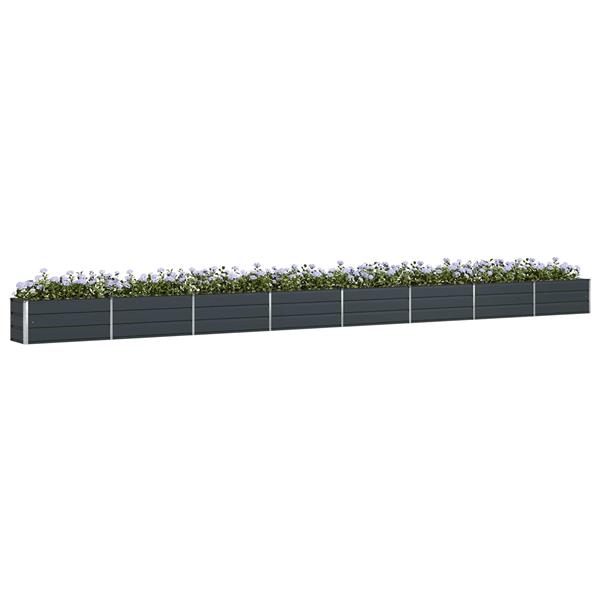Grote foto vidaxl plantenbak antraciet 770 x 50 x 45 cm gegalvaniseerd staal tuin en terras overige tuin en terras