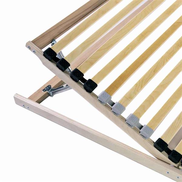 Grote foto vidaxl lattenbodem bruin 140 x 190 cm massief beukenhout antiek en kunst stoelen en banken