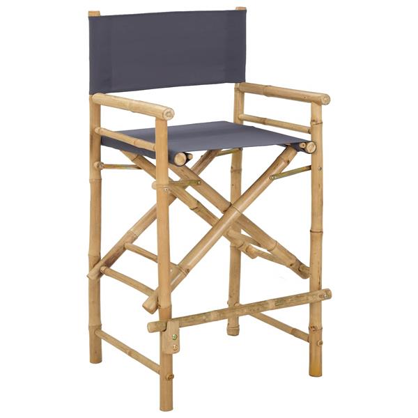 Grote foto vidaxl vouwbare regisseursstoel 2 pcs naturel 58 x 48 x 115 cm bamboe tuin en terras tuinmeubelen