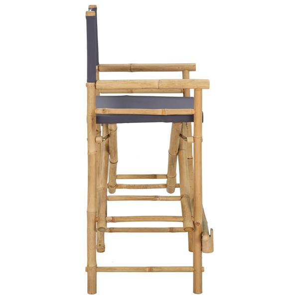 Grote foto vidaxl vouwbare regisseursstoel 2 pcs naturel 58 x 48 x 115 cm bamboe tuin en terras tuinmeubelen