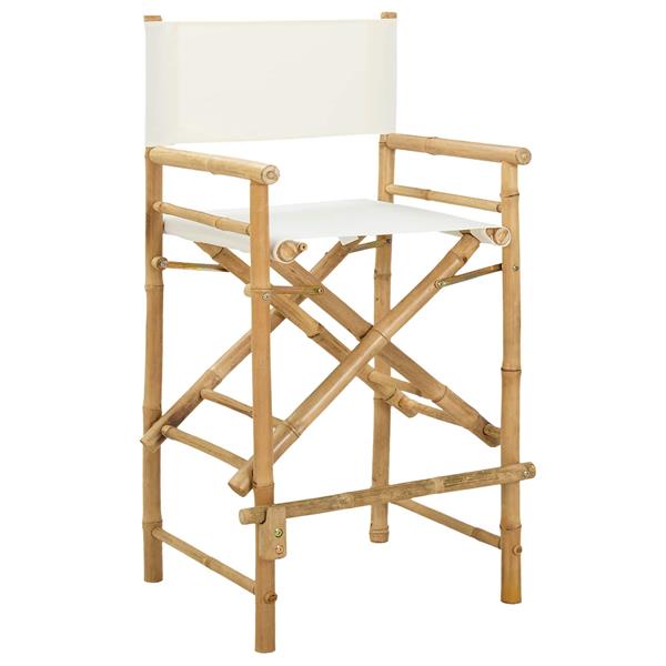 Grote foto vidaxl vouwbare regisseursstoel 2 pcs naturel 58 x 48 x 115 cm bamboe tuin en terras tuinmeubelen