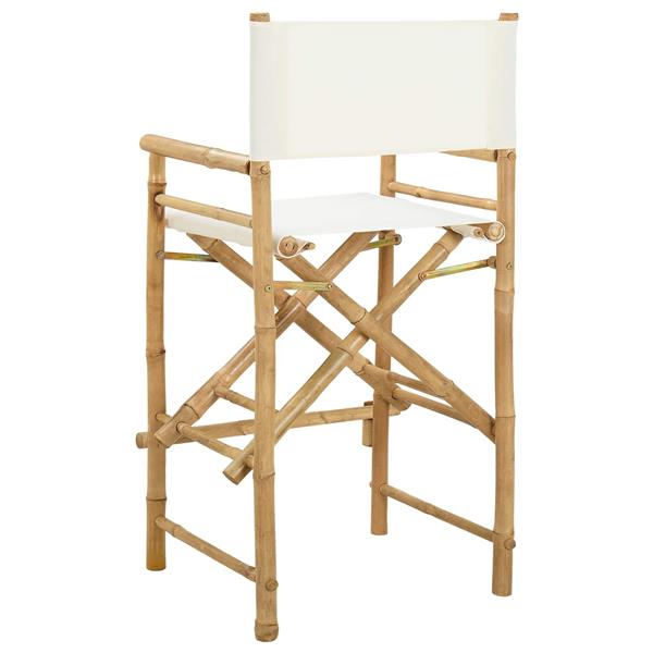 Grote foto vidaxl vouwbare regisseursstoel 2 pcs naturel 58 x 48 x 115 cm bamboe tuin en terras tuinmeubelen