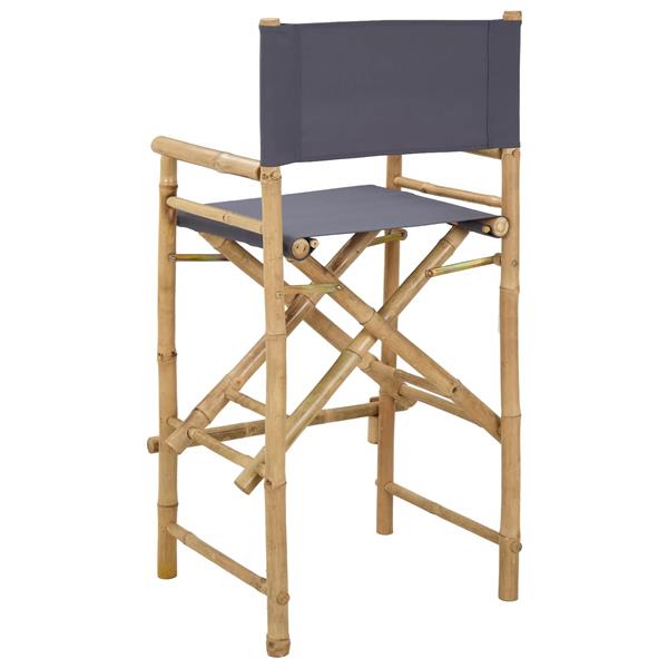 Grote foto vidaxl vouwbare regisseursstoel 2 pcs naturel 58 x 48 x 115 cm bamboe tuin en terras tuinmeubelen