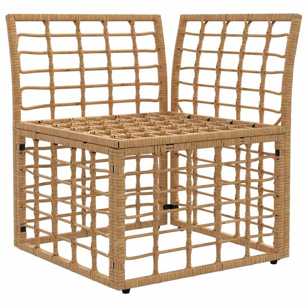 Grote foto vidaxl modulaire outdoor hoek sofa eenheid naturel 62 x 62 x 70 cm tuin en terras tuinmeubelen