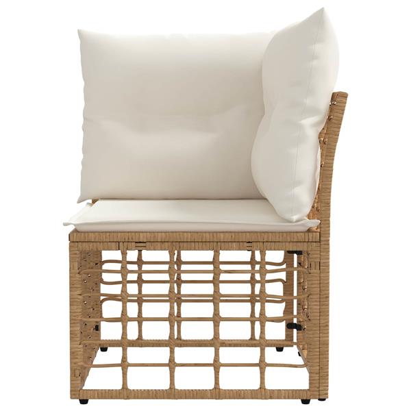 Grote foto vidaxl modulaire outdoor hoek sofa eenheid naturel 62 x 62 x 70 cm tuin en terras tuinmeubelen