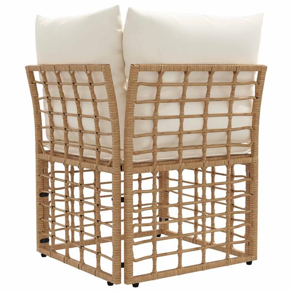 Grote foto vidaxl modulaire outdoor hoek sofa eenheid naturel 62 x 62 x 70 cm tuin en terras tuinmeubelen