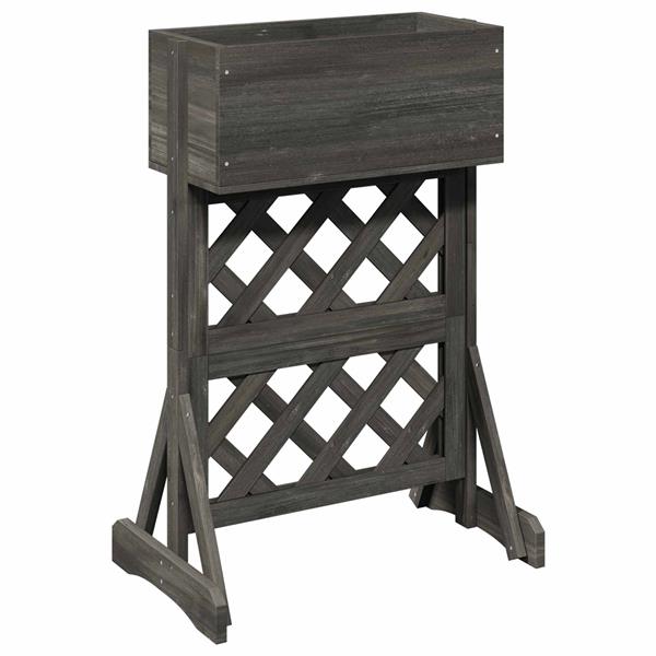 Grote foto vidaxl verticale tuin trellis grijs 48 x 30 x 70 5 cm tuin en terras overige tuin en terras