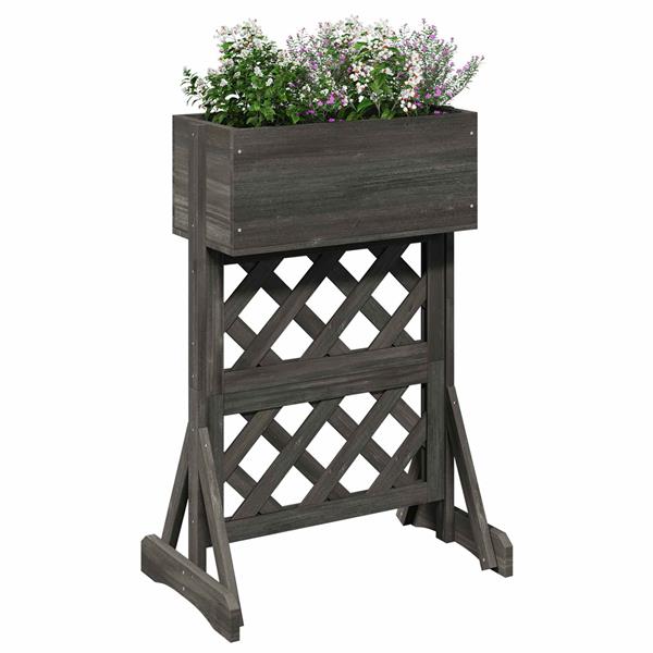 Grote foto vidaxl verticale tuin trellis grijs 48 x 30 x 70 5 cm tuin en terras overige tuin en terras