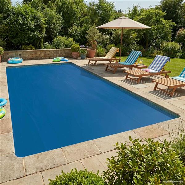 Grote foto vidaxl zwembadbedekking extra zwaar blauw 500 300 cm pe tuin en terras zwembaden toebehoren