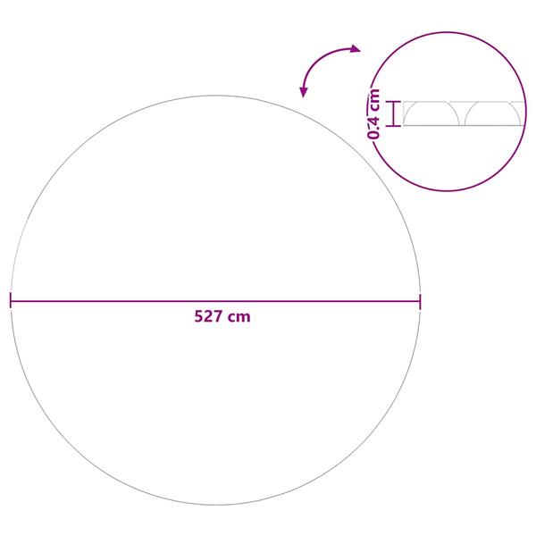 Grote foto vidaxl zonneboiler cover extra heavy 527 cm 400 m rond pe zwart tuin en terras zwembaden toebehoren