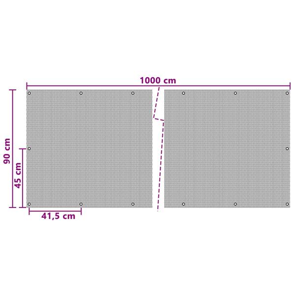 Grote foto vidaxl balkon scherm met oogjes zwart tuin en terras hekken en schuttingen
