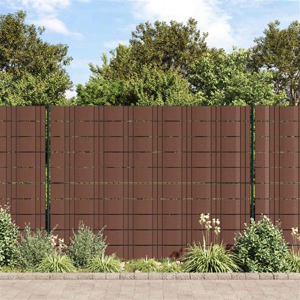Grote foto vidaxl omheiningsprivacy tape bruin tuin en terras hekken en schuttingen