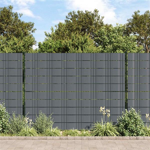 Grote foto vidaxl omheiningsprivacy tape donkergrijs tuin en terras hekken en schuttingen