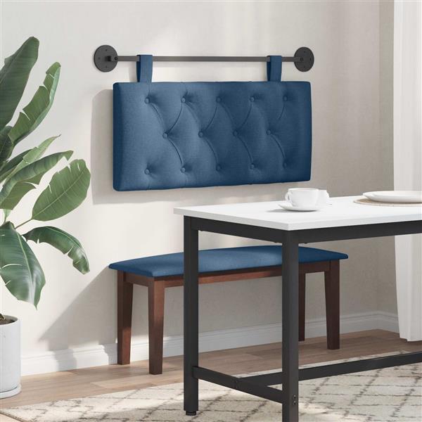 Grote foto vidaxl hangend hoofdbord blauw stof antiek en kunst stoelen en banken