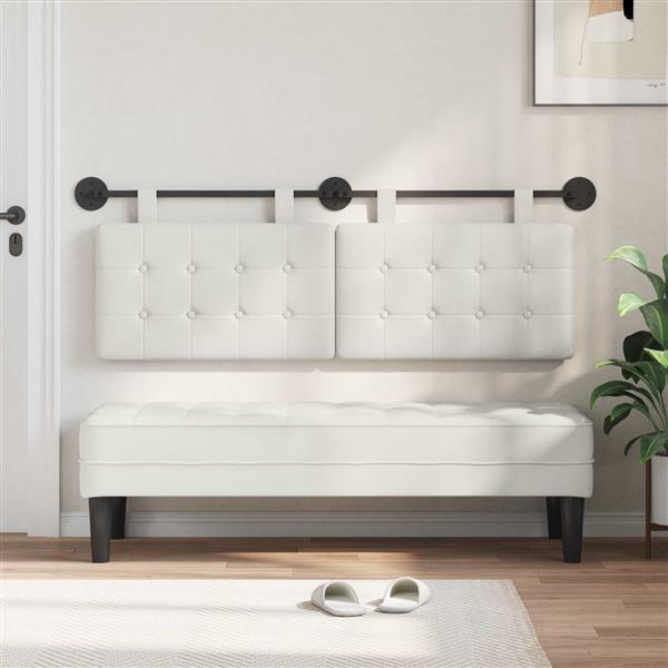 Grote foto vidaxl hangend hoofdbord nep leer antiek en kunst stoelen en banken